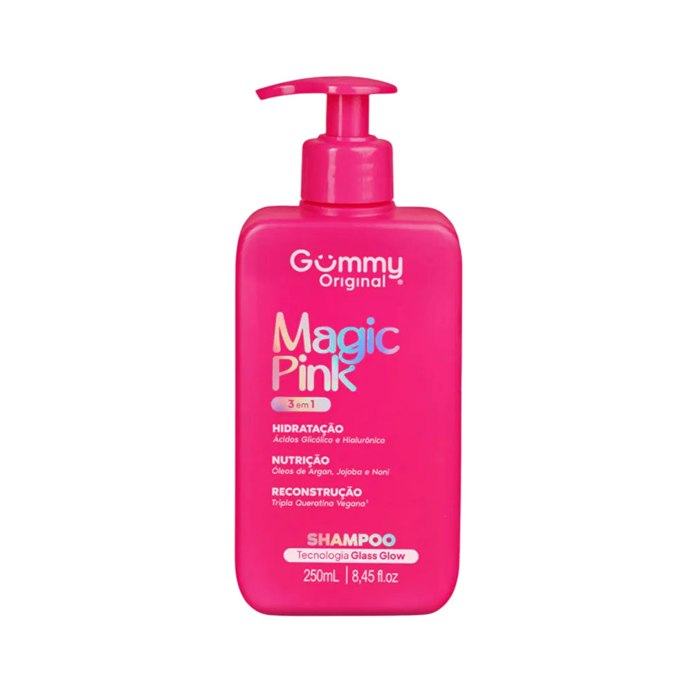 Shampoo Gummy Magic Pink 3 em 1 250ML