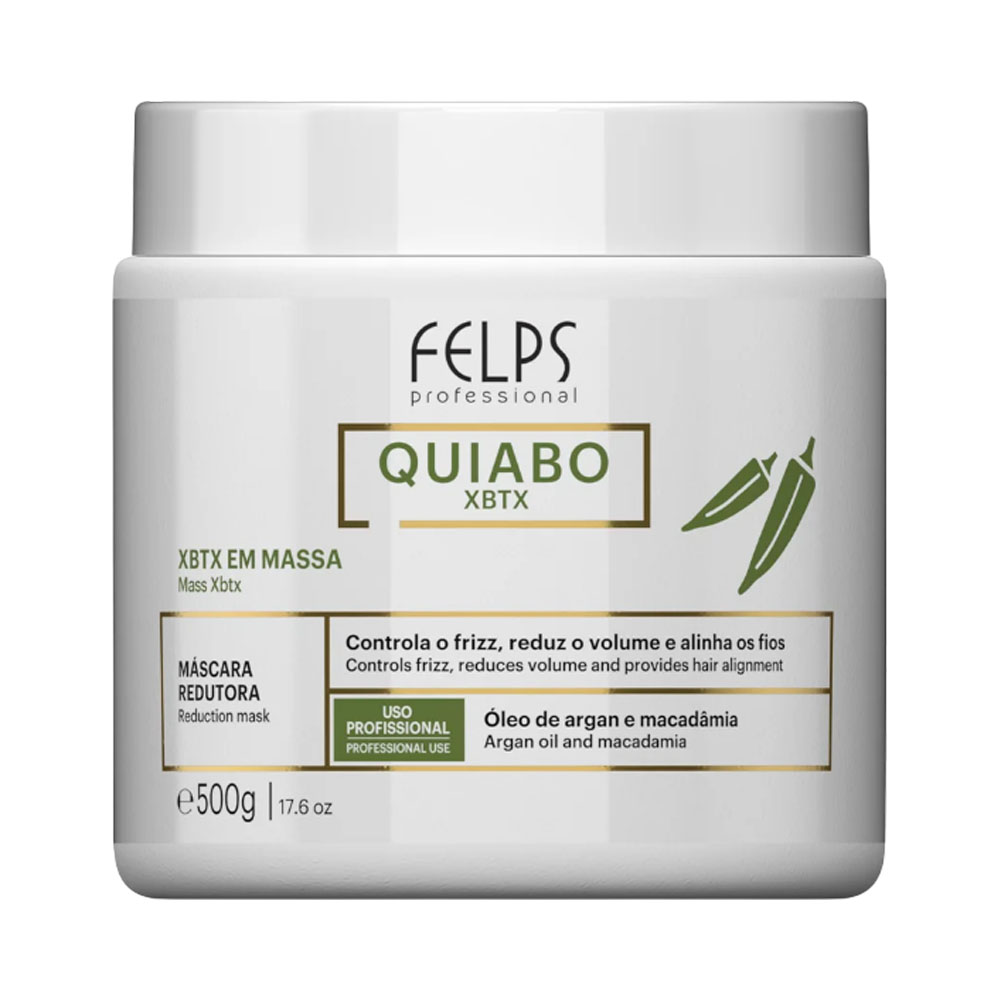 Máscara Capilar Felps Quiabo Xbtx Óleo de Argan e de Macadamia 500GR