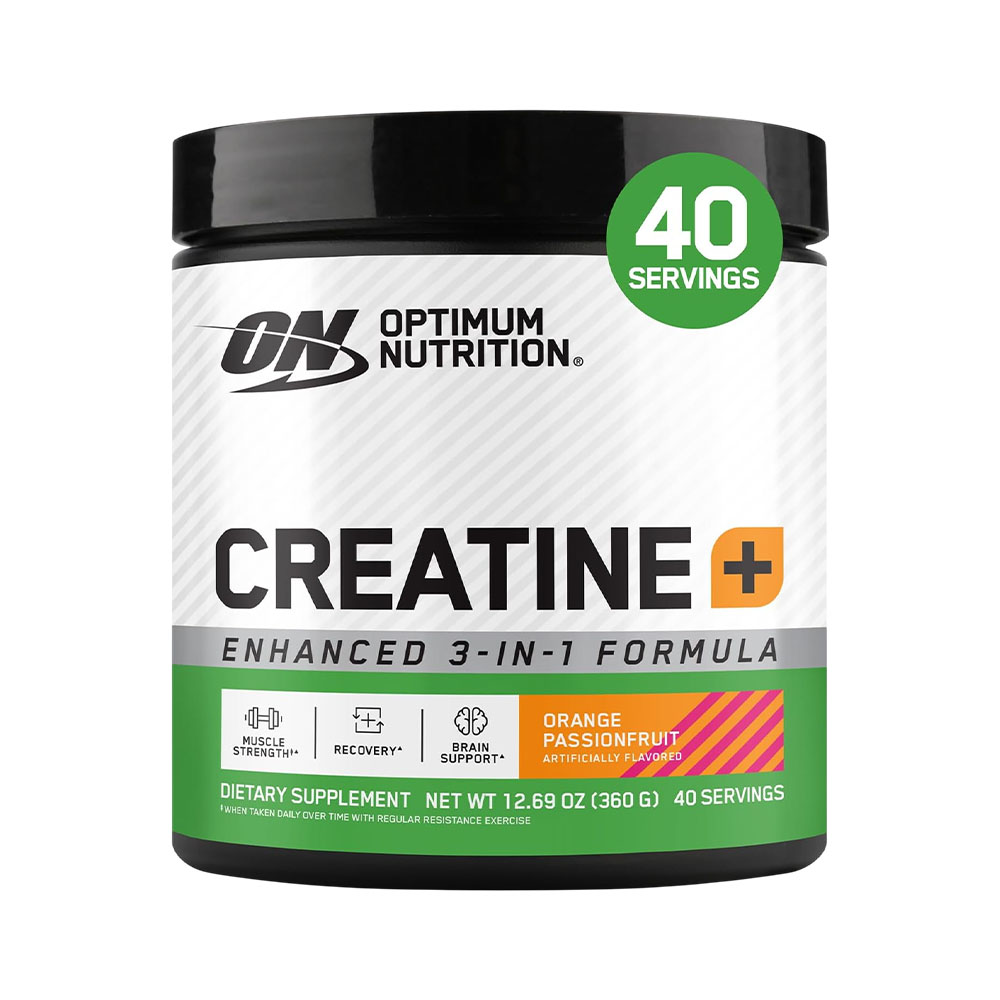 Suplemento Optimum Nutrition Creatine+ Enhanced 3-IN-1 Orange Passionfruit 360GR
