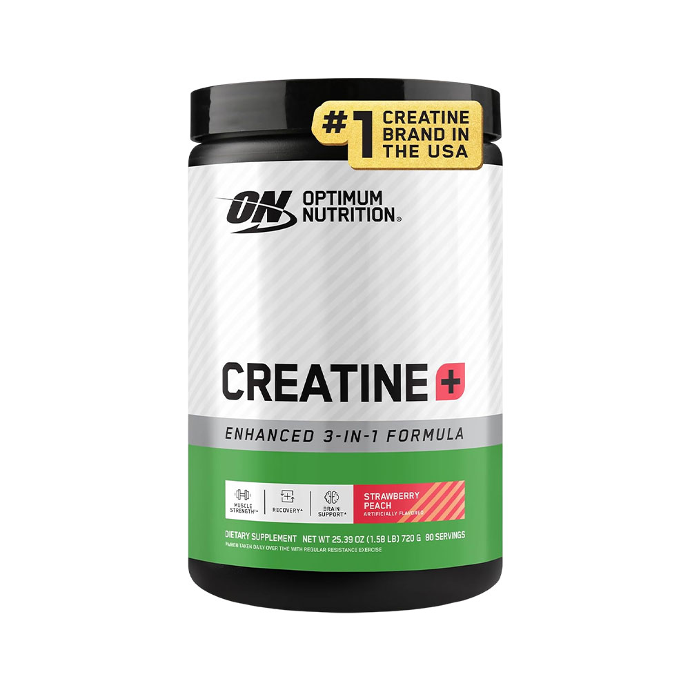 Suplemento Optimum Nutrition Creatine+ Enhanced 3-IN-1 Strawberry Peach 720GR