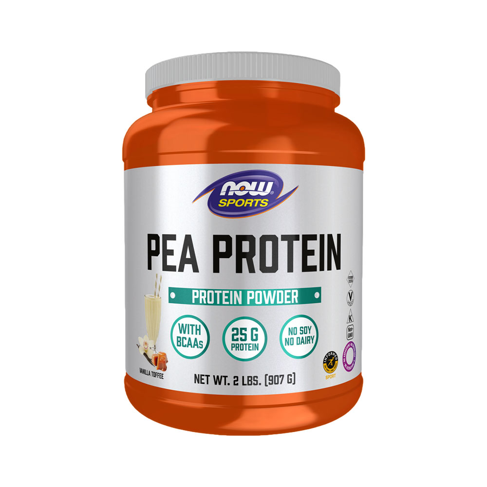 Suplemento Now Pea Protein Vanilla Toffee 907GR