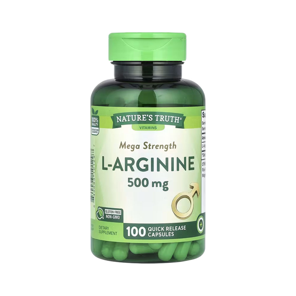 Vitamina Nature's Truth L-arginine 500MG 100 Cápsulas