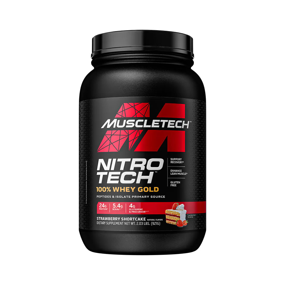 Nitro Tech Muscletech 100%Whey Gold Strawberry 2.20lb 999g