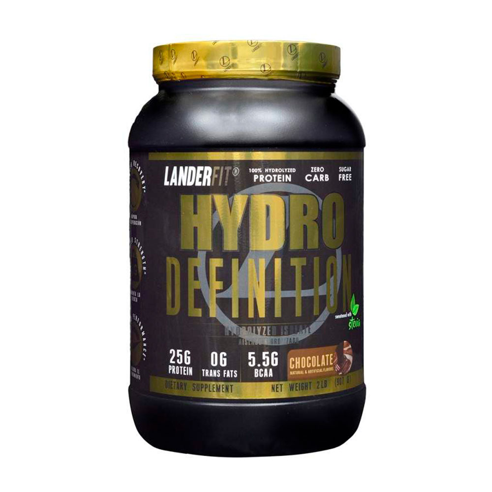 Proteina Hydro Definition Landerfit Chocolate C/Stevia 2lb 907g