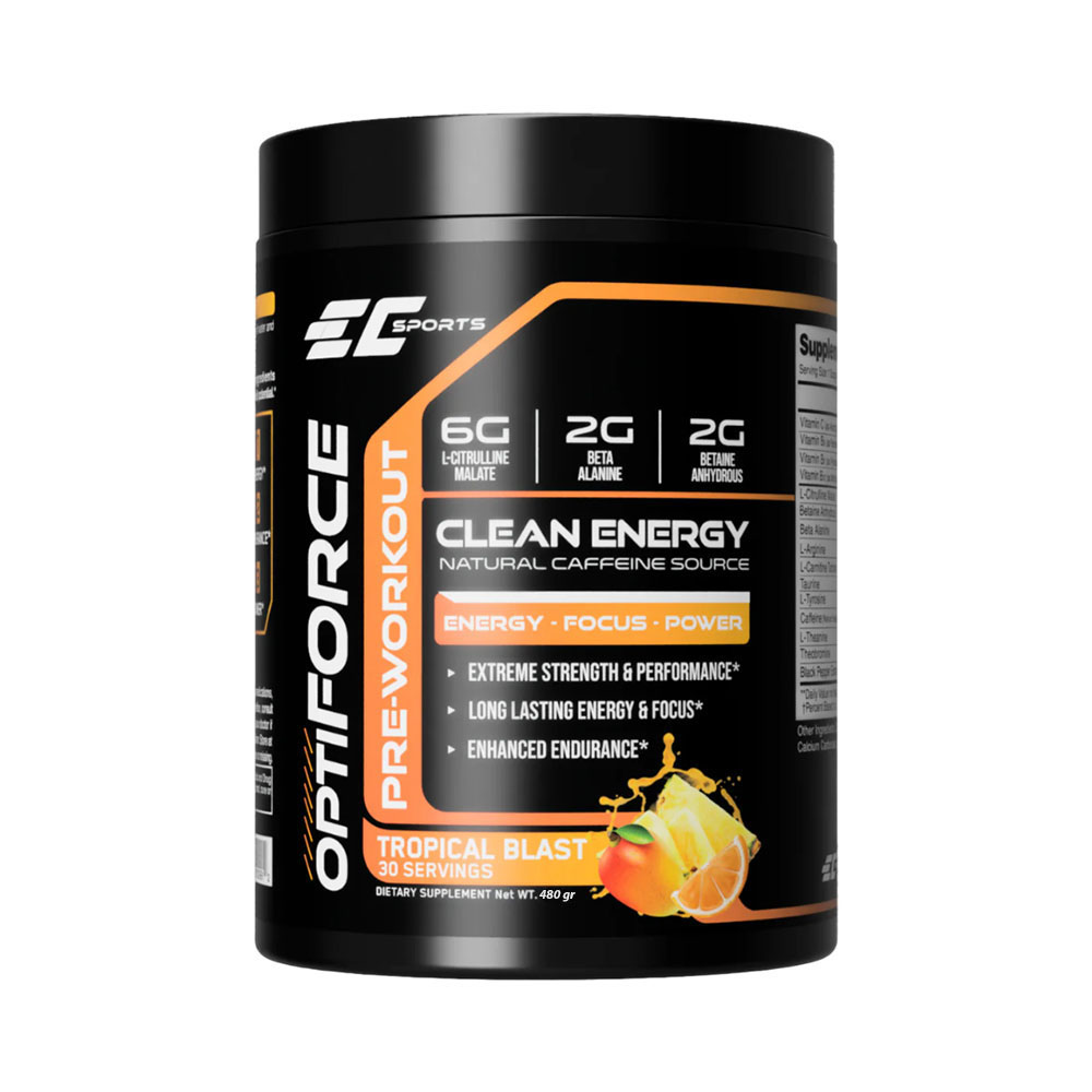Suplemento EC Sports Optiforce Pre-workout Tropical Blast 480GR