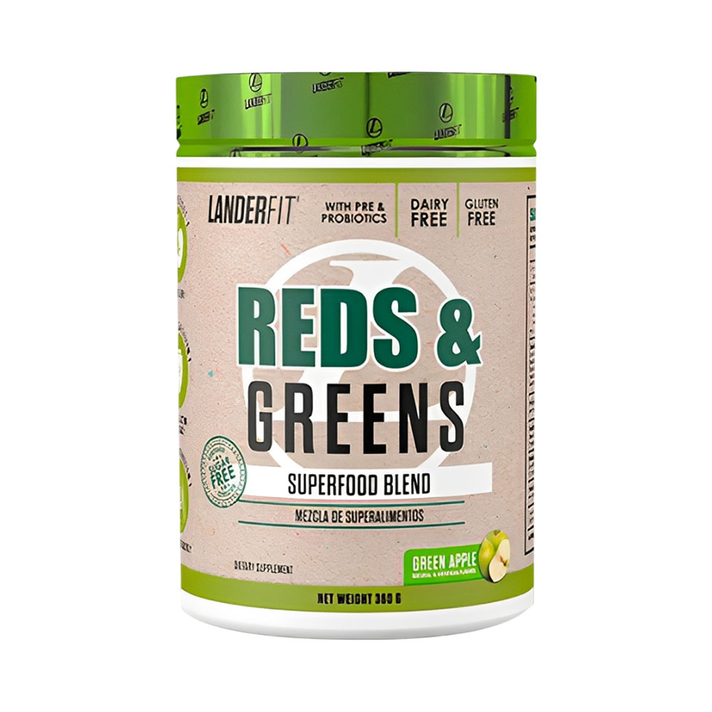 Suplemento Landerfit Reds &amp; Greens Green Apple 360GR