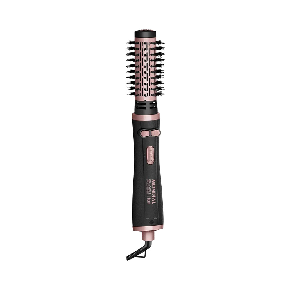 Escova Secadora Mondial Tourmaline Ion ERB-01 Black Rose Bivolt