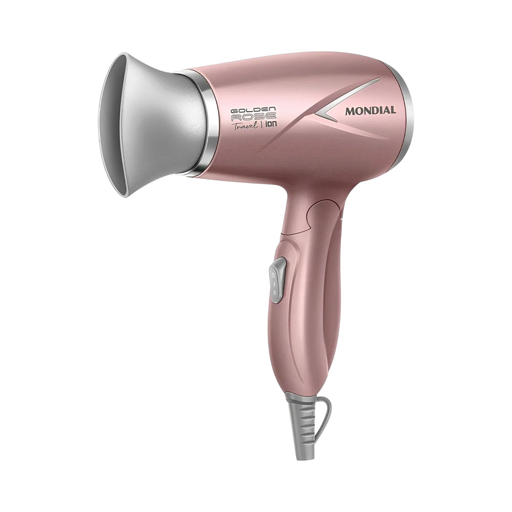 Secador de Cabelo Mondial Travel Ion SC-47-GR Golden Rose Bivolt