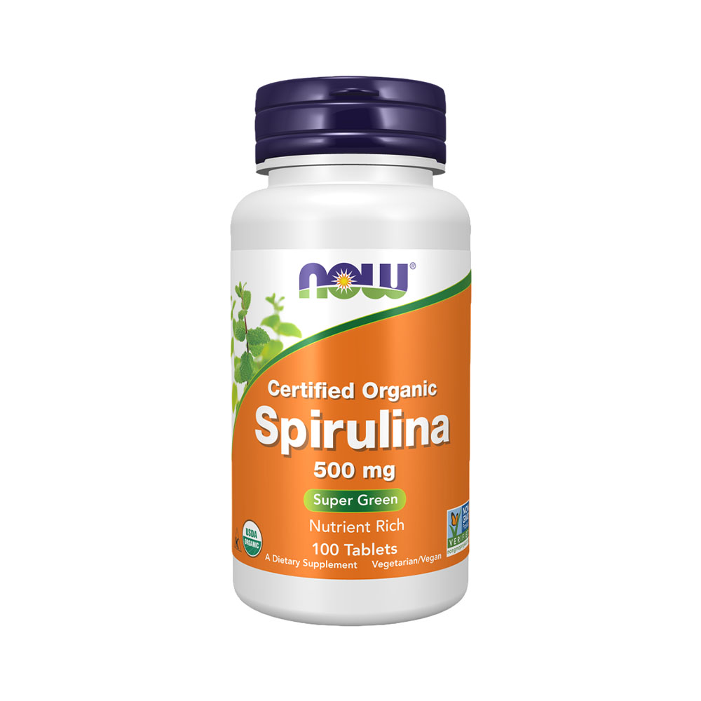 Vitamina Now Spirulina 500MG 100 Comprimidos