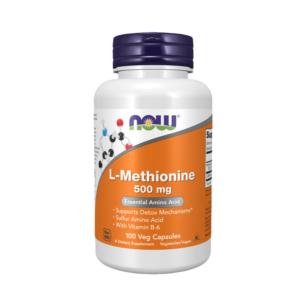 Vitamina Now L-methionine 500MG 100 Cápsulas