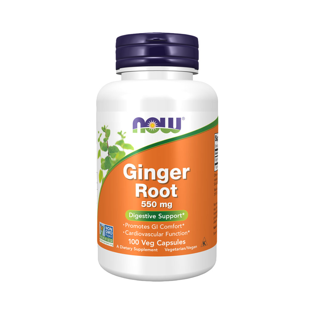 Vitamina Now Ginger Root 550MG 100 Cápsulas