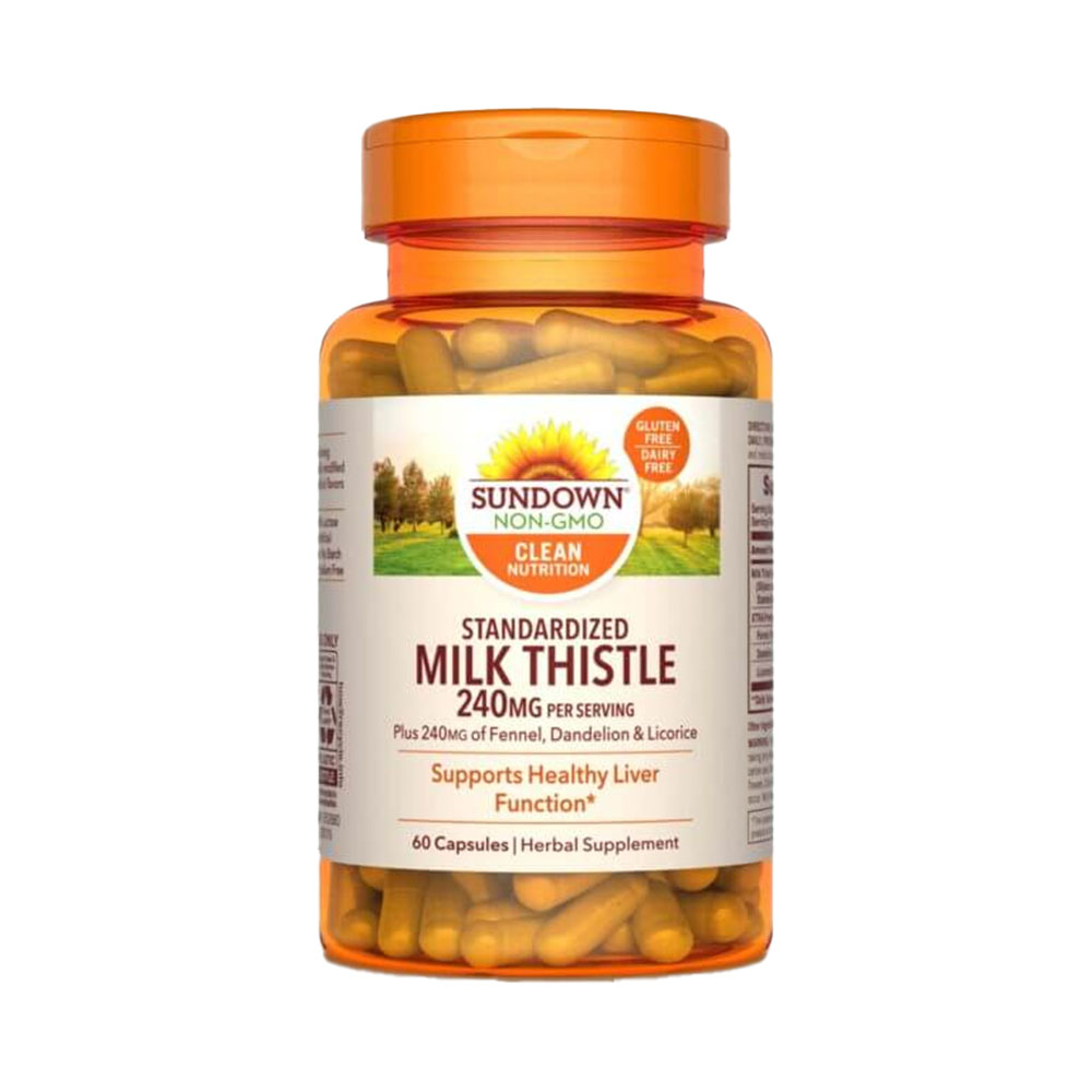 Vitaminas Sundown Standardized Milk Thistle 60 Cápsulas