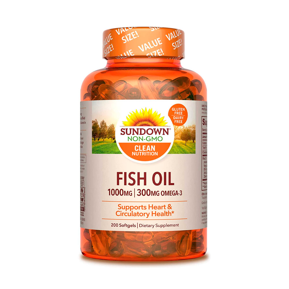 Fish Oil Sundown Natural's 1000mg 200 Softgels