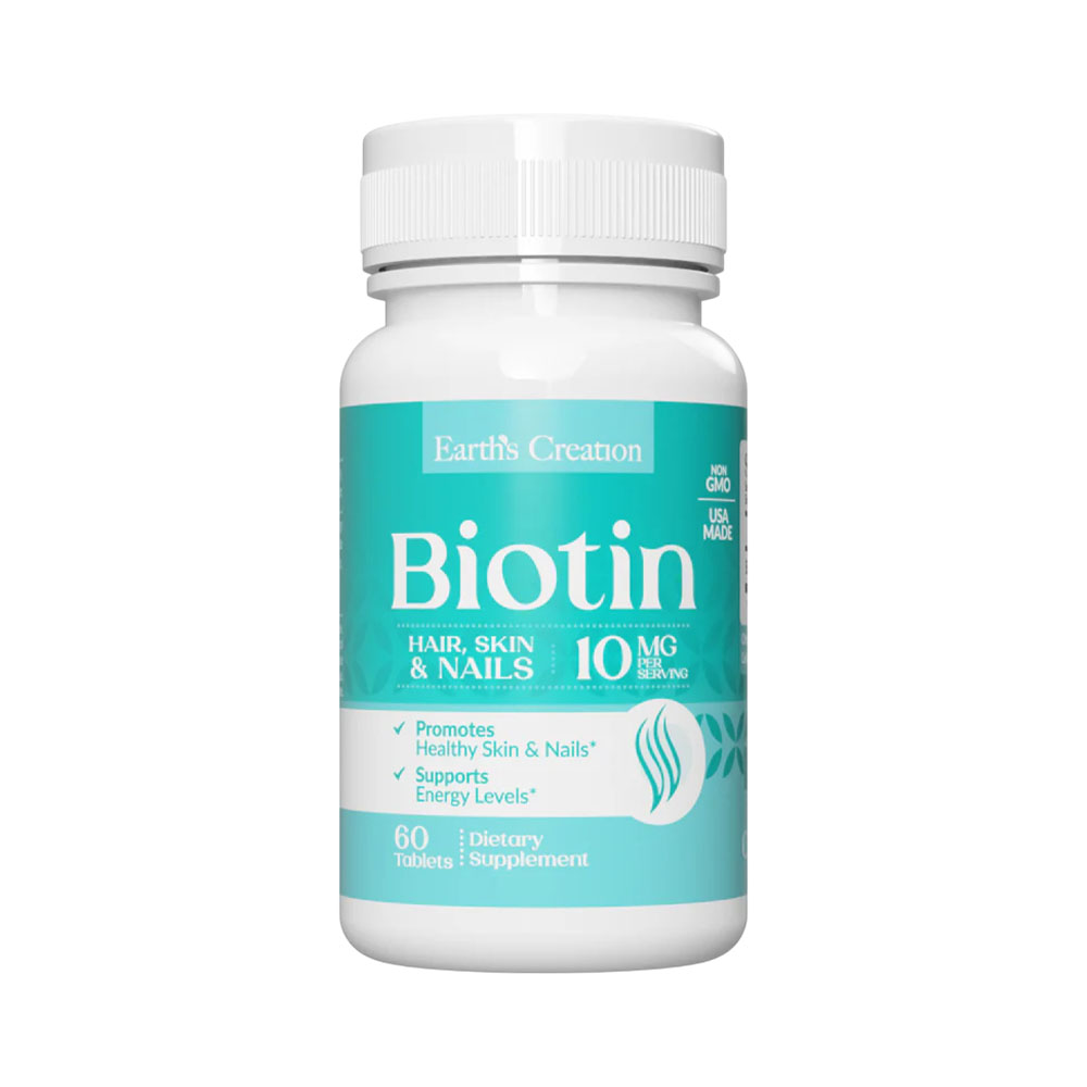 Biotin Earth's Creation 10,000MCG 60 Capsulas