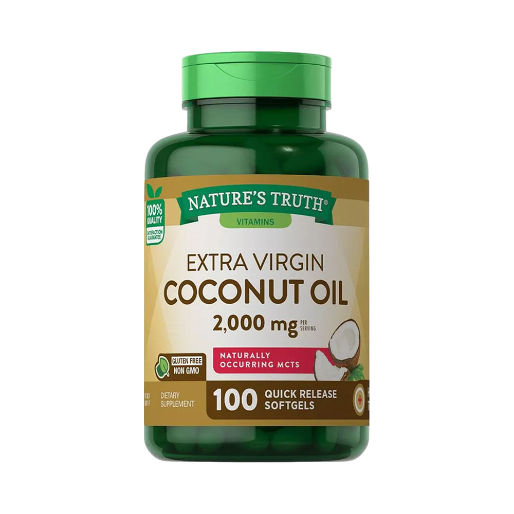 Vitamina Nature's Truth Extra Virgin Coconut Oil 2000MG 100 Cápsulas