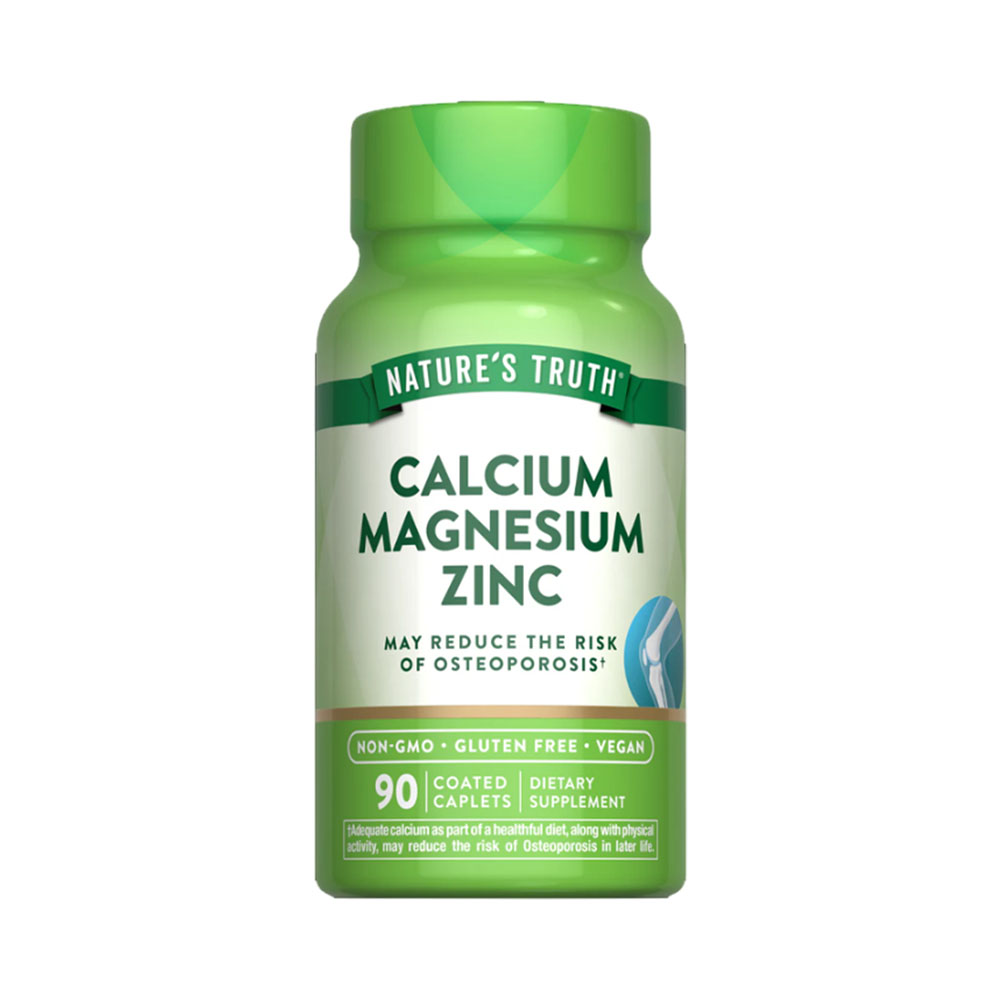 Vitaminas Nature's Truth Calcium Magnesium Zinc 90 Cápsulas