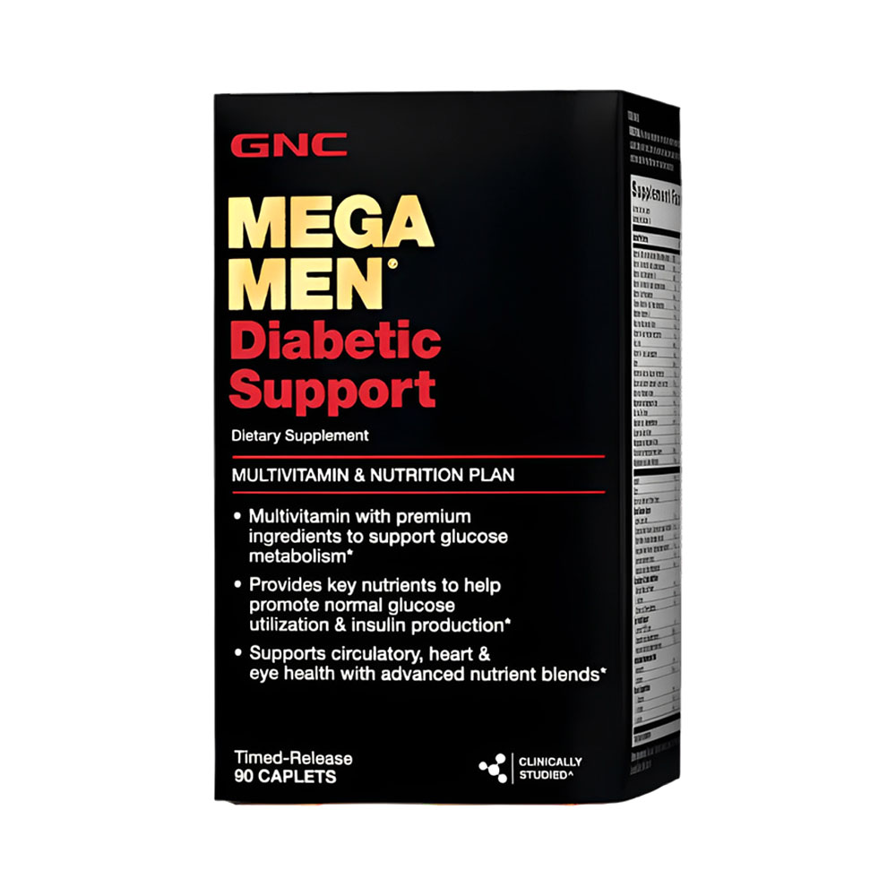 Suplemento Dietético Gnc Mega Men Diabetic Support 90 Capsulas