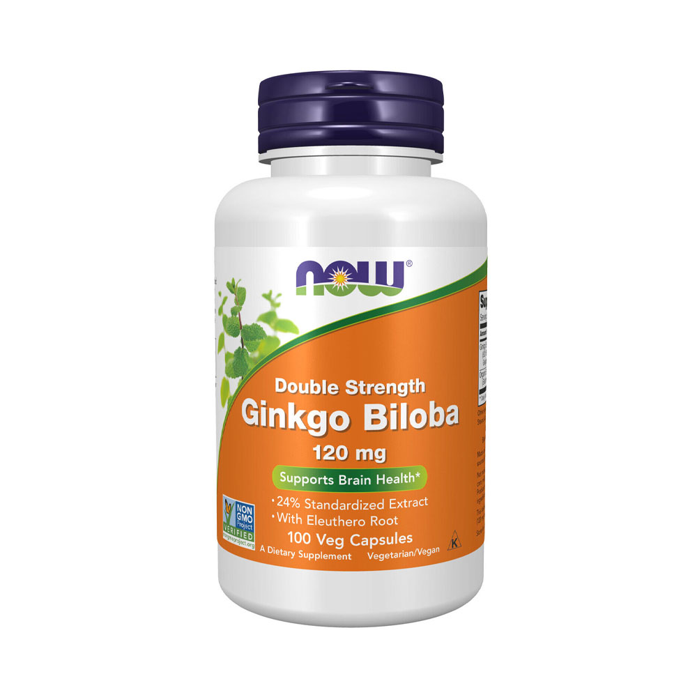 Suplemento Now Sports Ginkgo Biloba 120MG 100 Cápsulas