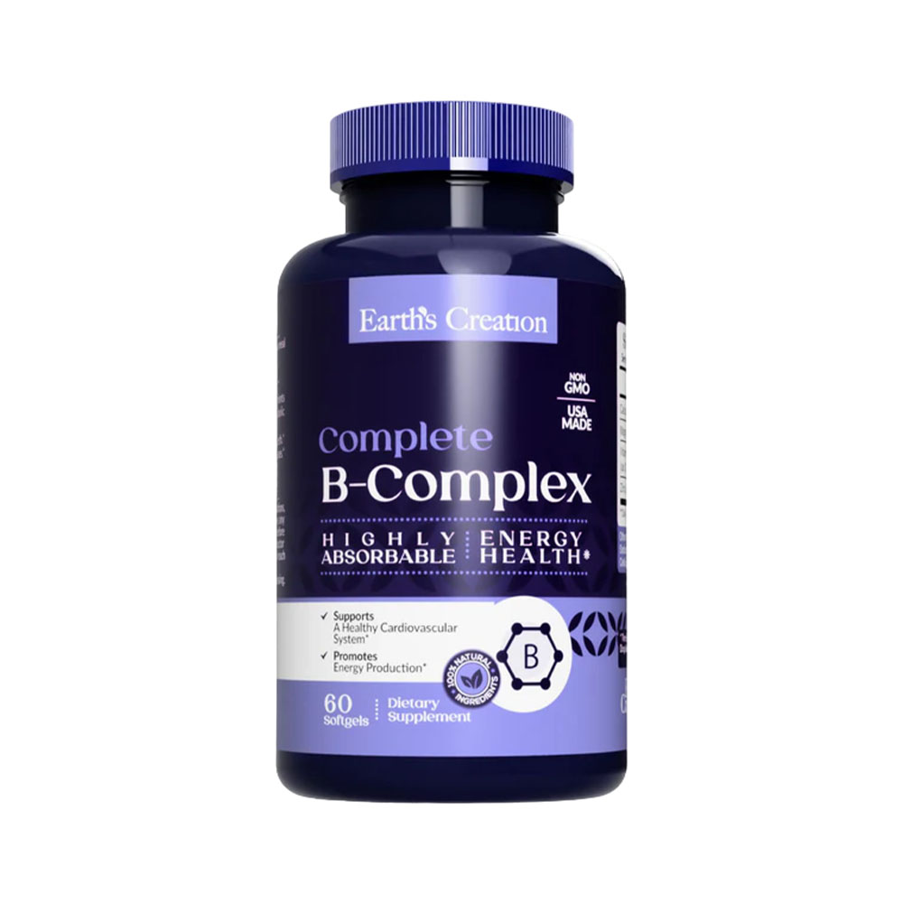 Vitamina Earth's Creation Vitamin B-complex 60 Cápsulas