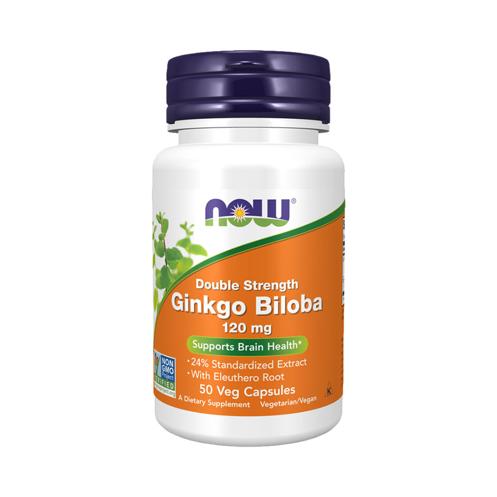 Vitamina Now Ginkgo Biloba 120MG 50 Capsulas