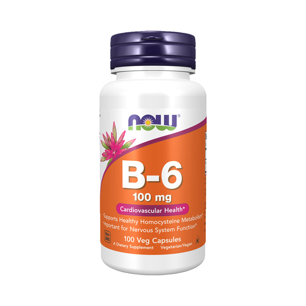 Vitamina Now B-6 100MG 100 Capsulas