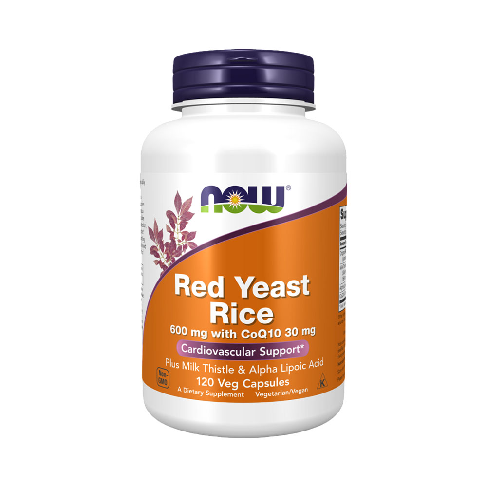 Vitamina Now Red Yeast Rice 600MG With COQ10 30MG 120 Capsulas