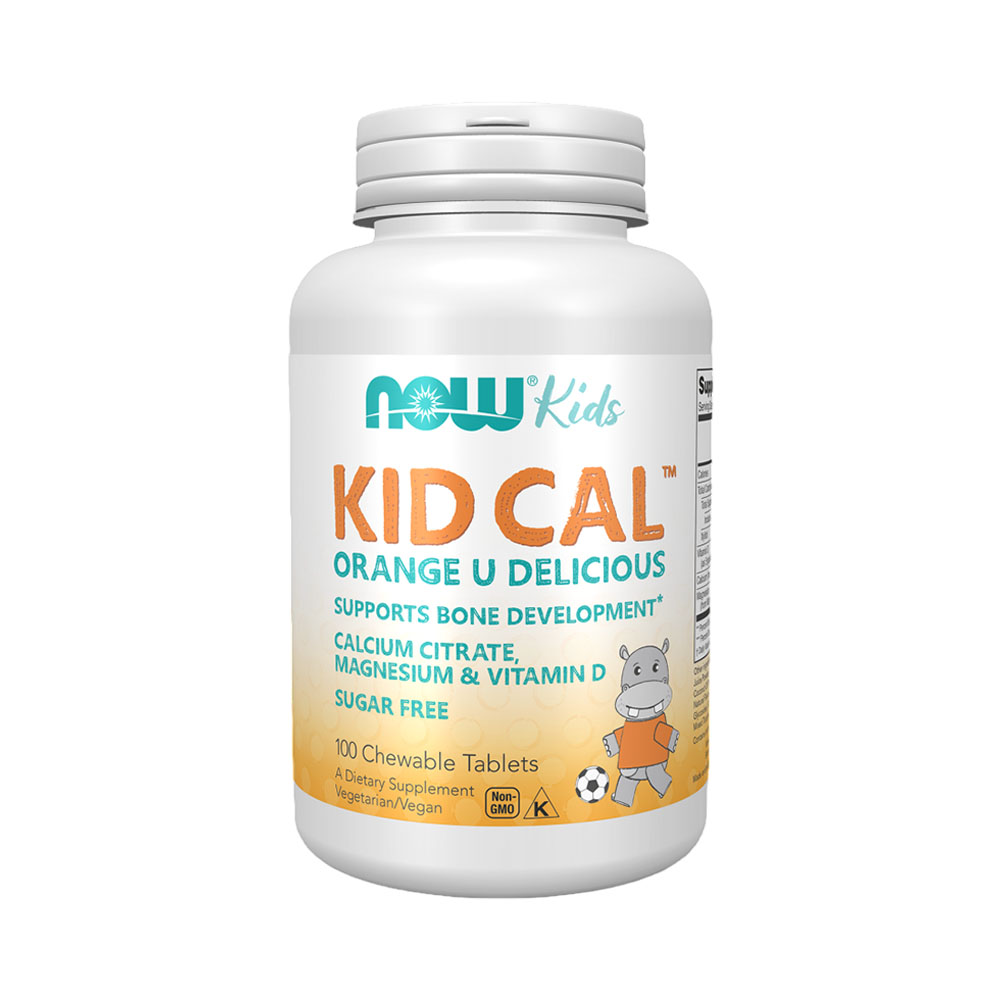 Suplemento Now Kid Cal 100 Comprimidos Mastigáveis